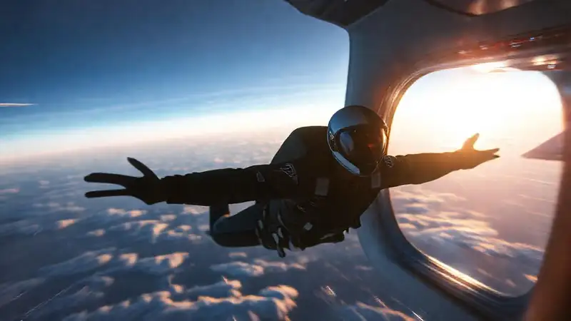 Vuelo en traje volador, alta tecnología